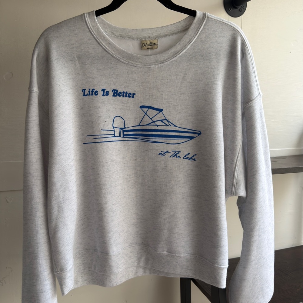 Life is better at the lake crewneck